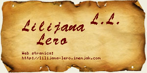 Lilijana Lero vizit kartica